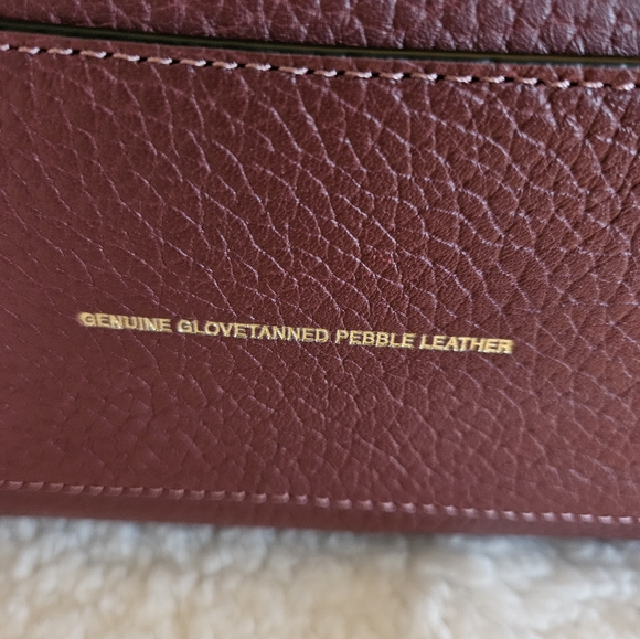 🎀Authentic Coach Rogue 20 With Braid. Pebble Leather Brass /Wine🌺 - Picture 15 of 16